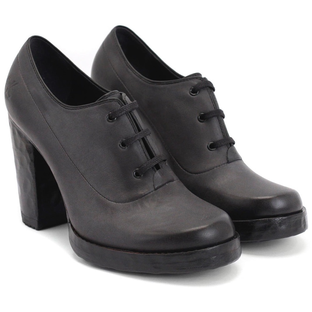 John Fluevog Black “Jump Rope” Lace Up Shoes